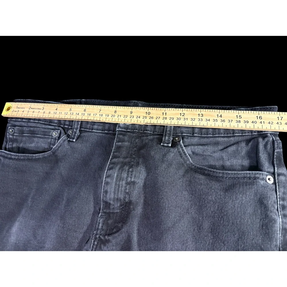 Levis 511 Jeans Mens 34x32 Dark Wash Black Slim Fit Straight Leg Stretch Denim